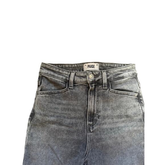 PAIGE Claudine High Rise Crop Flare Jeans Gray Wash Size 25 - Picture 7 of 7